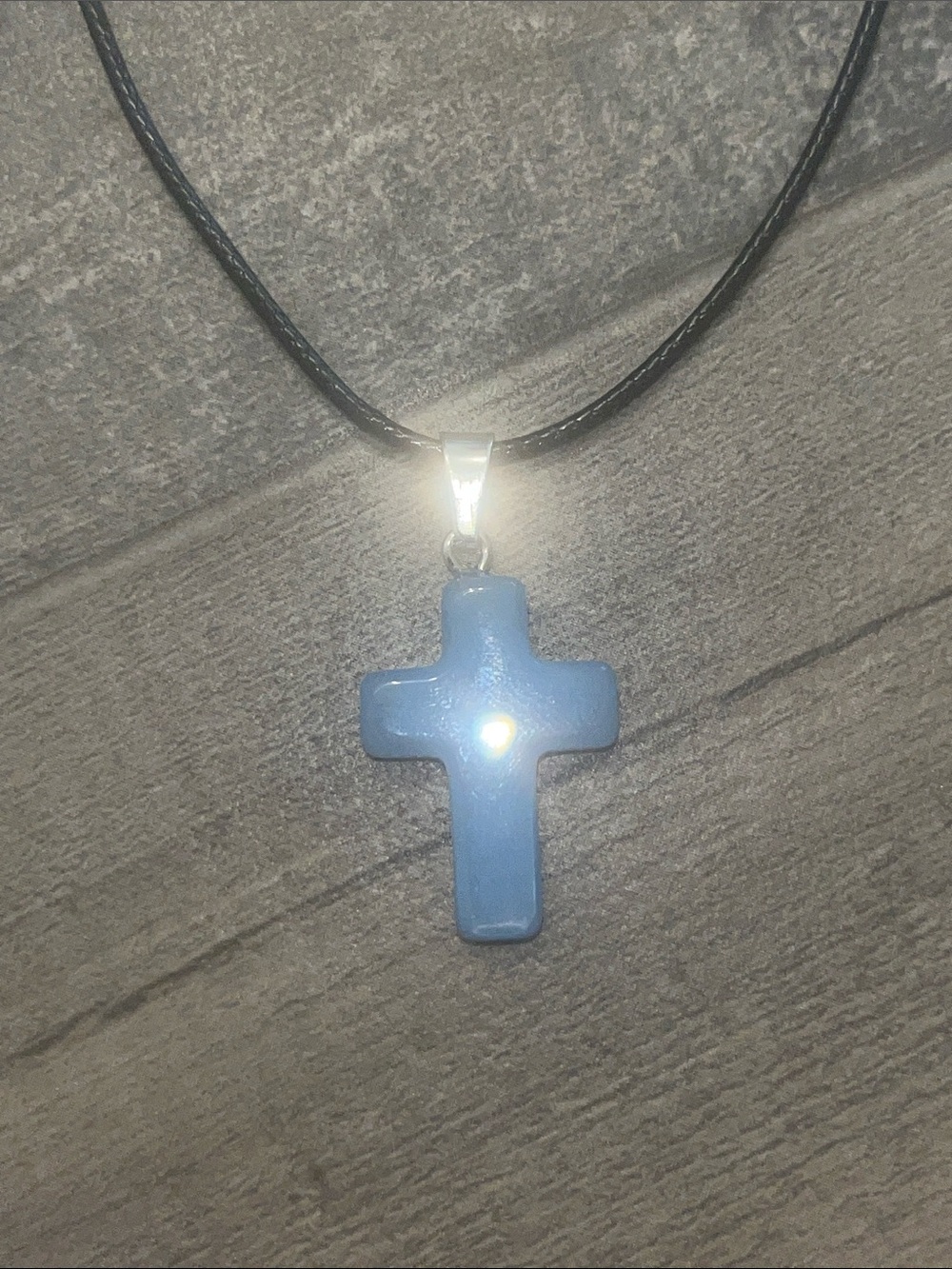 Blue Cross Pendant Necklace - Unbranded